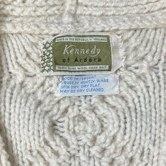Kennedy of Ardara Vintage 100% Wool Sweater Button Down Republic of Ireland Lg - Picture 4 of 8